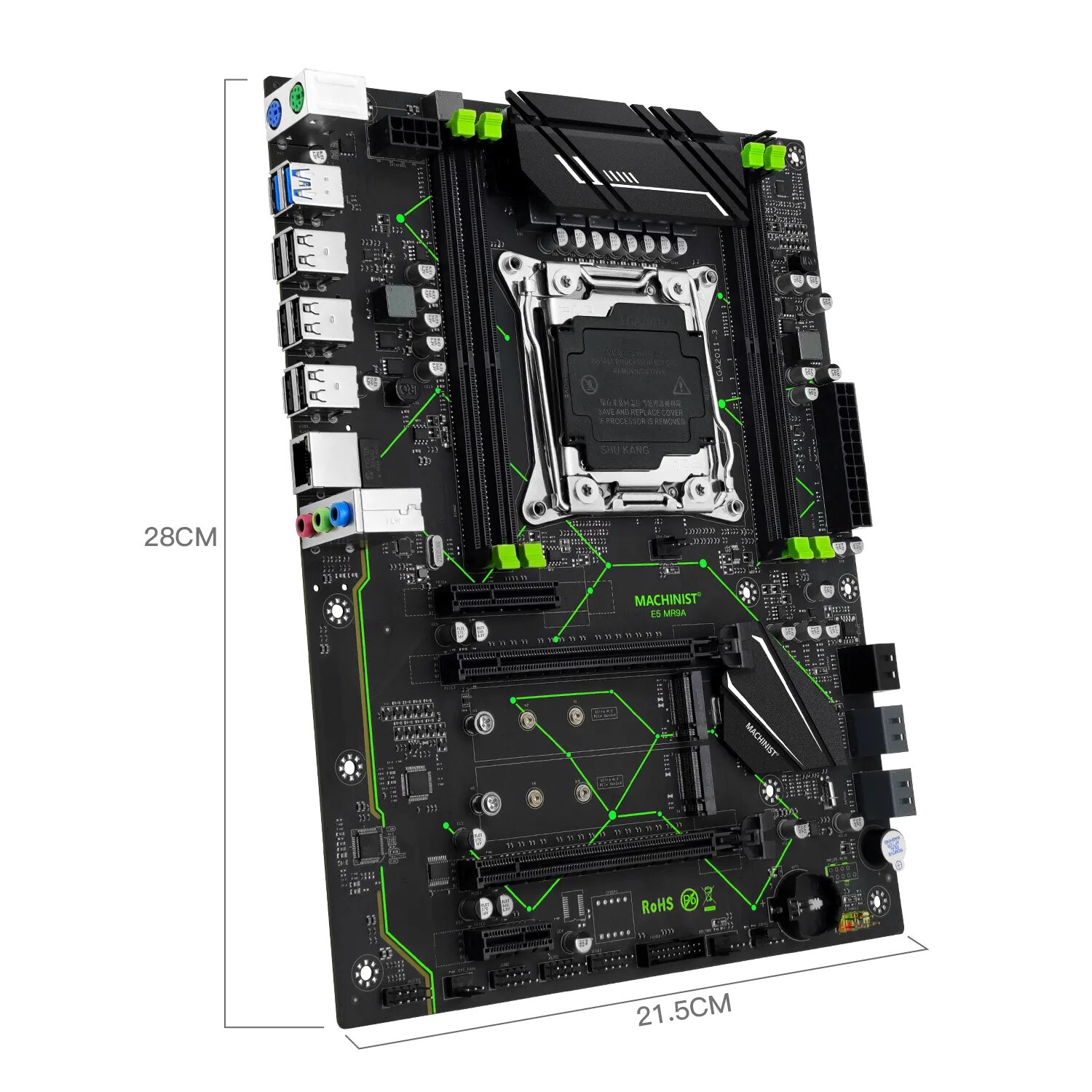 MACHINIST E5 MR9A V1.0 X99マザーボ - X99 Dual Cpu Motherboard Combo のレビューと価格